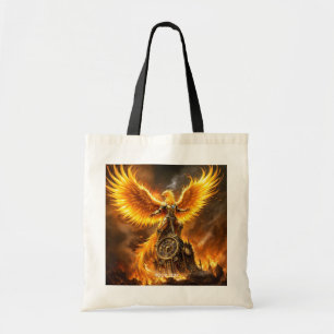 Fantasy Cute Steampunk Flames Phoenix Tote Bag