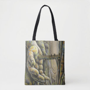 Fantasy Cute Stone Hand Bridge Tote Bag