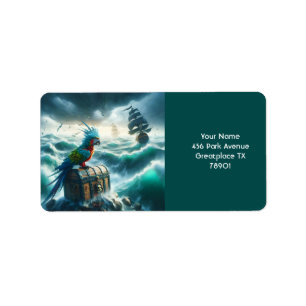 Fantasy Cute Storm Sea Pirates Label