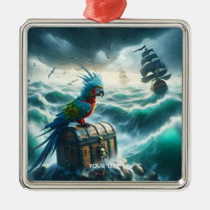 Fantasy Cute Storm Sea Pirates  Metal Tree Decoration