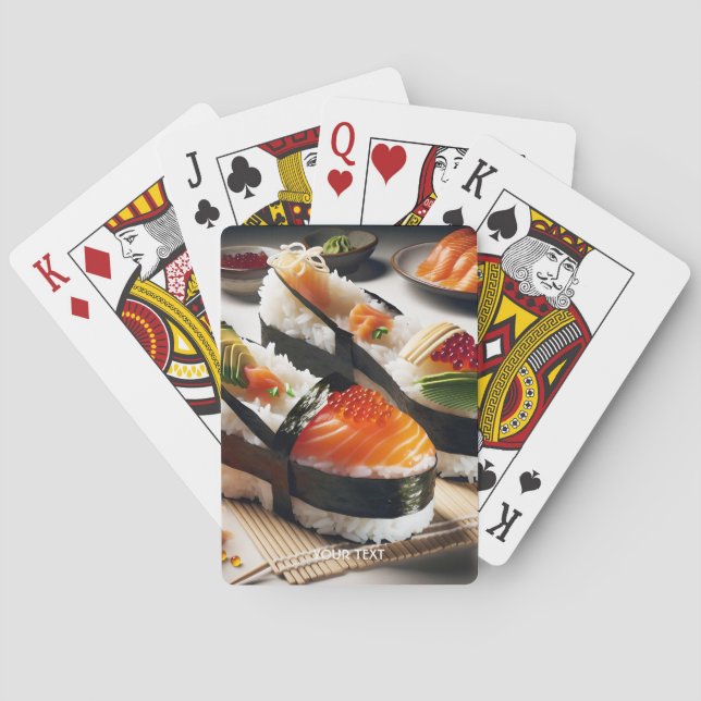 Fantasy Cute Stylish Sushi Shoes Playing Cards (Back)