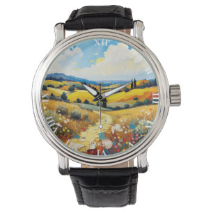 Fantasy Cute Summer Landscape Impasto Watch