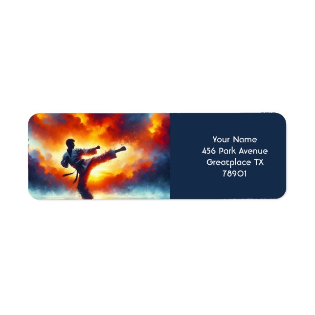Fantasy Cute Sunset Karate Fighter (Front)
