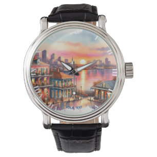 Fantasy Cute Sunset New Orleans View Watch