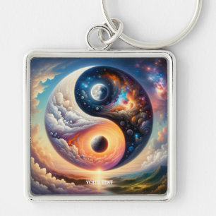 Fantasy Cute Surreal Yin Yang Key Ring