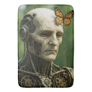 Fantasy Cute Surrealism Butterfly Face Bath Mat