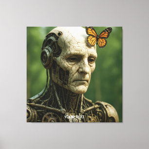 Fantasy Cute Surrealism Butterfly Face Canvas Print