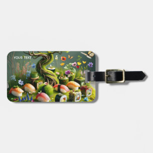Fantasy Cute Sushi Japanese Landscape Luggage Tag