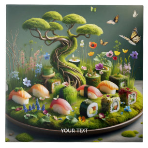 Fantasy Cute Sushi Japanese Landscape Tile