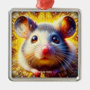 Fantasy Cute Sweet Surreal Mice Metal Tree Decoration