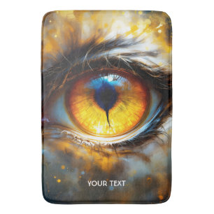 Fantasy Cute Tiger Orange Eye Bath Mat