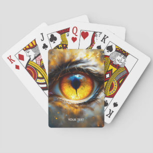 Fantasy Cute Tiger Orange Eye Playing Cards