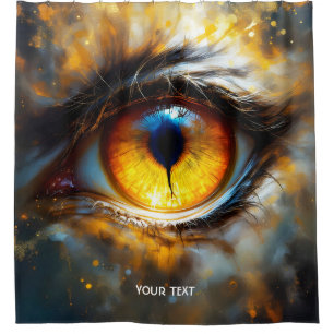 Fantasy Cute Tiger Orange Eye Shower Curtain