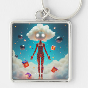Fantasy Cute Tiny Abstract Figure Key Ring