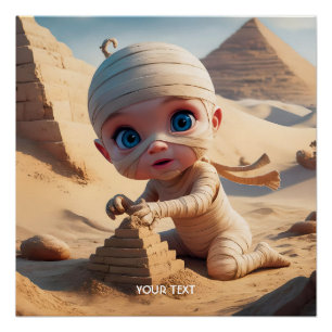 Fantasy Cute Toddler Ancient Egypt Poster