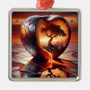 Fantasy Cute Tree Apple Fire Metal Tree Decoration