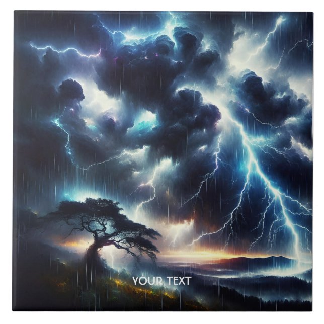 Fantasy Cute Tree Rain Lighting Tile (Front)