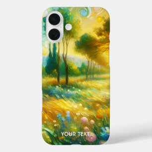 Fantasy Cute Trees Abstract Landscape iPhone 16 Plus Case