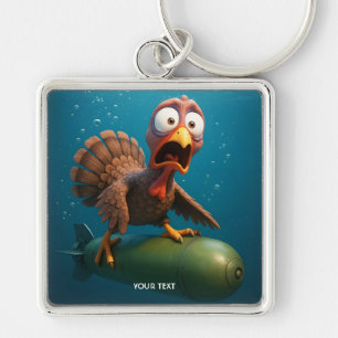 Fantasy Cute Turkey Sea Torpedo Key Ring