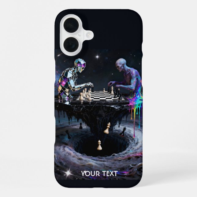 Fantasy Cute Two Chess Players iPhone Case (Back)