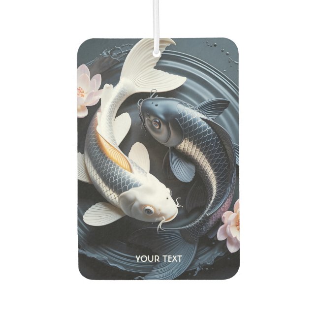 Fantasy Cute Two Koi Fish Car Air Freshener (Front)
