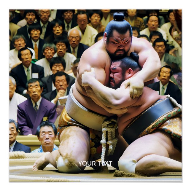 Fantasy Cute Two Sumo Wrestlers Poster (Front)