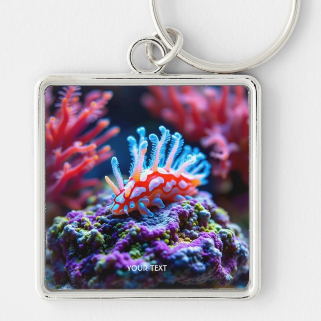 Fantasy Cute Undersea Vibrant Life Key Ring (Front)