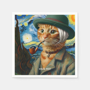Fantasy Cute Van Gogh Hat Napkin