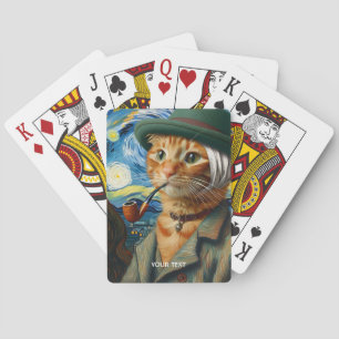 Fantasy Cute Van Gogh Hat Playing Cards