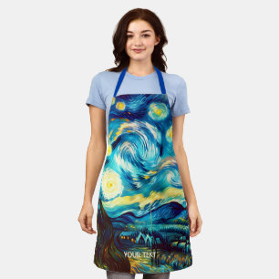 Fantasy Cute Van Gogh Inspired Apron