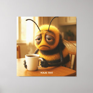 Fantasy Cute Very Tired Bee Canvas Print