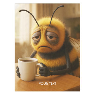 Fantasy Cute Very Tired Bee Tablecloth