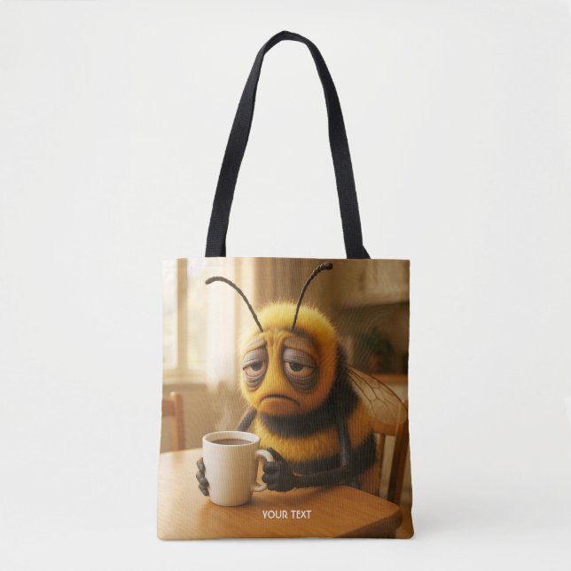 Fantasy Cute Very Tired Bee Tote Bag (Front)