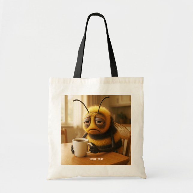 Fantasy Cute Very Tired Bee Tote Bag (Front)
