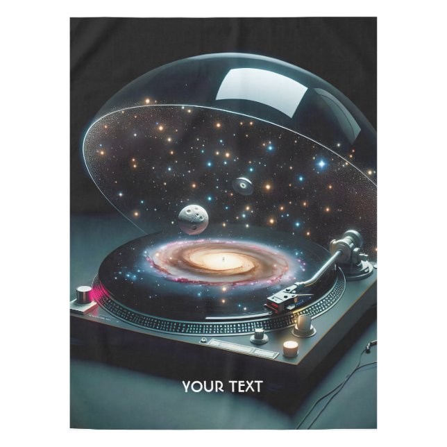 Fantasy Cute Vinyl Player Space  Tablecloth (Front)