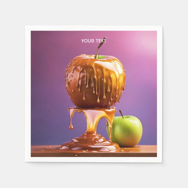 Fantasy Cute Vivid Apple Caramel Syrup Napkin (Front)