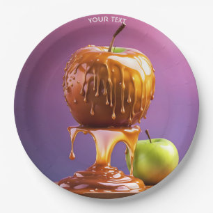Fantasy Cute Vivid Apple Caramel Syrup Paper Plate