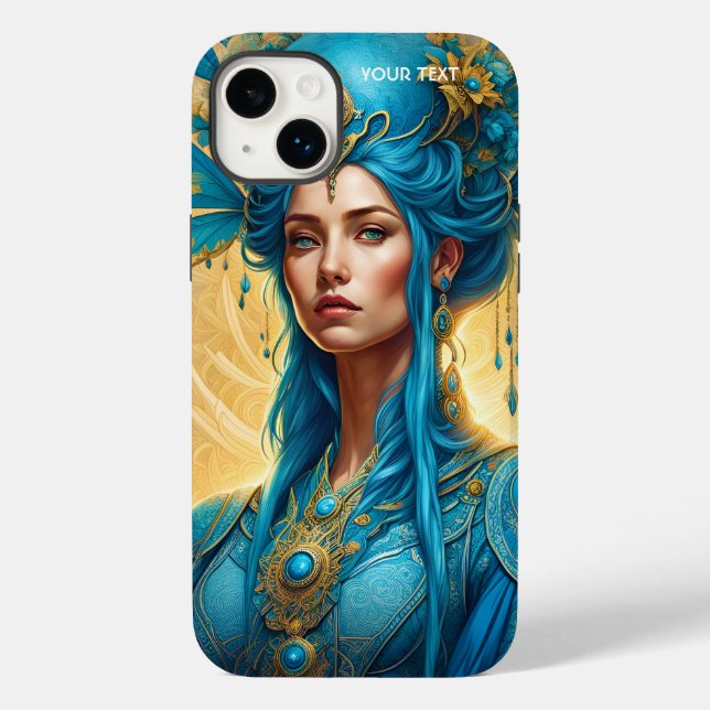 Fantasy Cute Vivid Blue Beautiful Girl Case-Mate iPhone Case (Back)