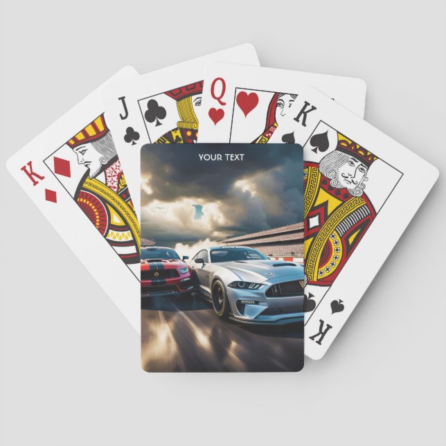 Fantasy Cute Vivid Cars Big Race Playing Cards (Back)