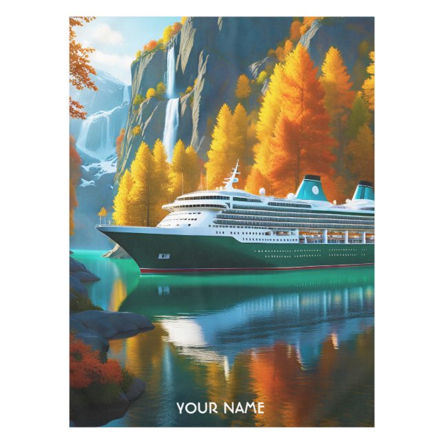 Fantasy Cute Vivid Cruise Big Liner Tablecloth (Front)