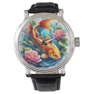 Fantasy Cute Vivid Fish Sea Flowers Watch
