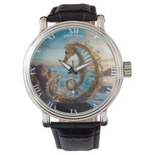 Fantasy Cute Vivid Glass Seahorse Watch