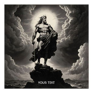 Fantasy Cute Vivid Greek God Clouds Poster