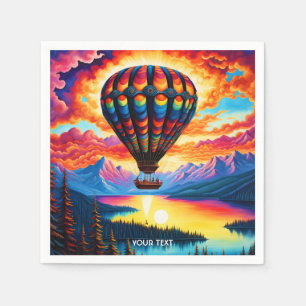 Fantasy Cute Vivid Hot Air Balloon Napkin