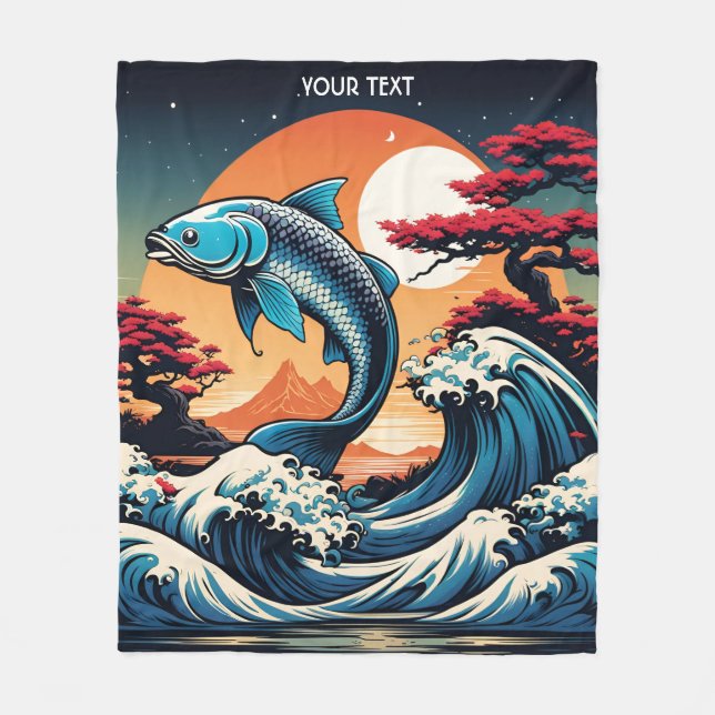 Fantasy Cute Vivid Landscape Japanese Style Fleece Blanket (Front)