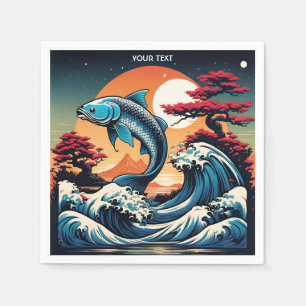 Fantasy Cute Vivid Landscape Japanese Style Napkin