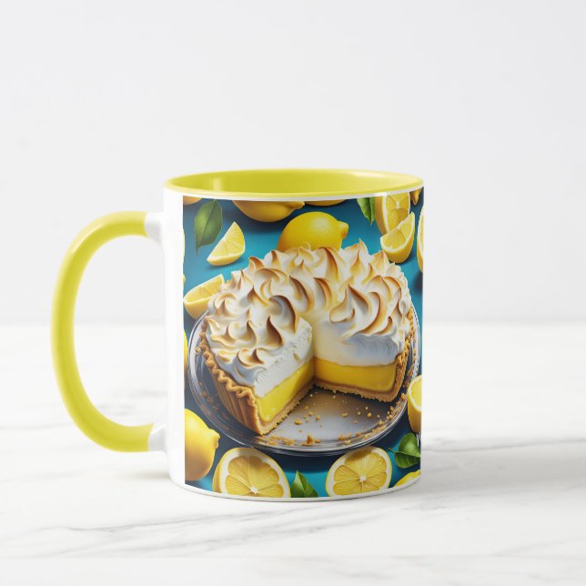 Fantasy Cute Vivid Lemon Meringue Pie Mug (Left)