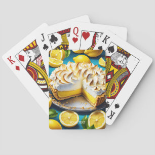Fantasy Cute Vivid Lemon Meringue Pie Playing Cards