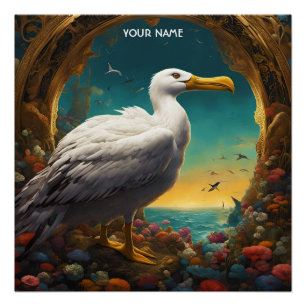 Fantasy Cute Vivid Majestic Great Albatross Poster