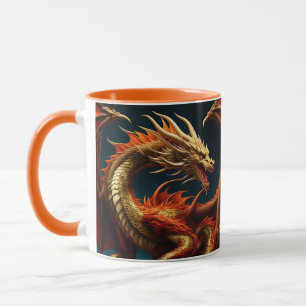 Fantasy Cute Vivid Majestic Great Dragon Mug